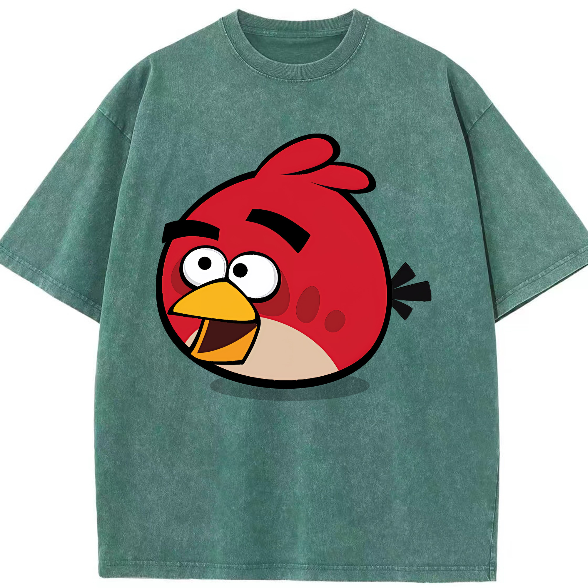 （画像用） Angry Birds アングリーバード 綿100% ヴィンテージ風 半袖Tシャツ（フロントプリント）
